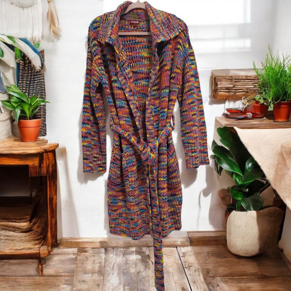 STAUD Colorful Knit Robe and Dress Set - Picture 2 of 8